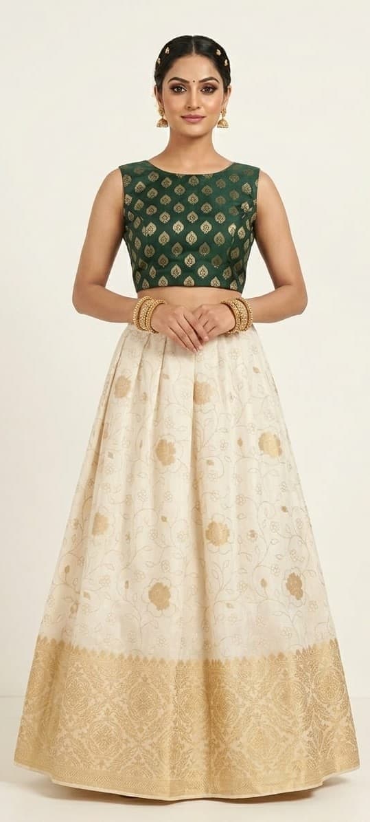 PATTUPAVADA AND BLOUSE