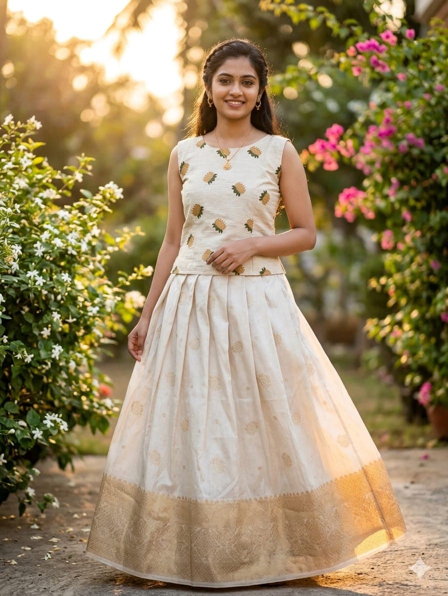 PATTUPAVADA AND BLOUSE (DY 8027)