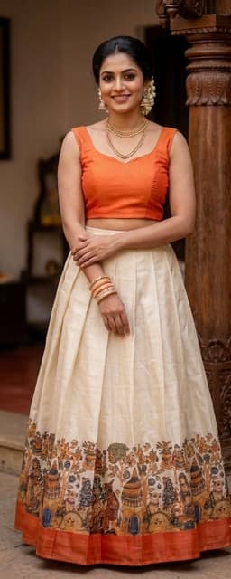 PATTUPAVADA AND BLOUSE thumbnail 1